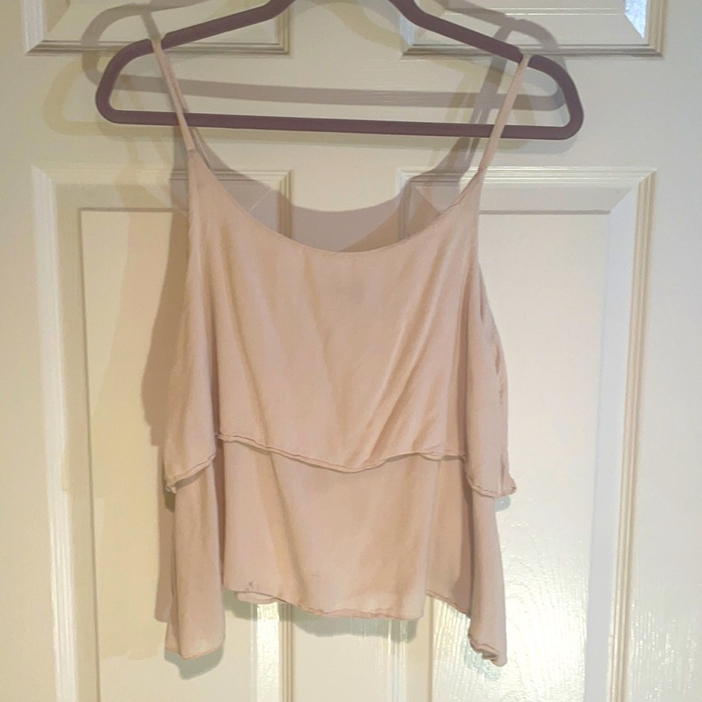 Minimal layering top in Cream by Brandy Melville